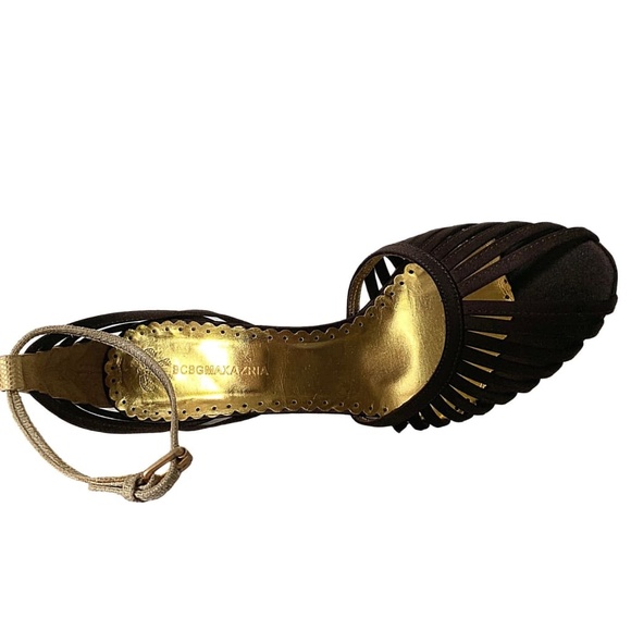 NEW BCBGMAXAZRIA Nastrin Leather Satin Sandal - Picture 3 of 3